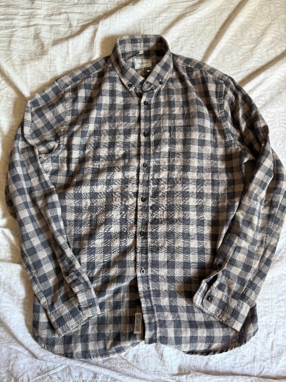 Frank & Oak Gingham plaid Shirt medium $89.50